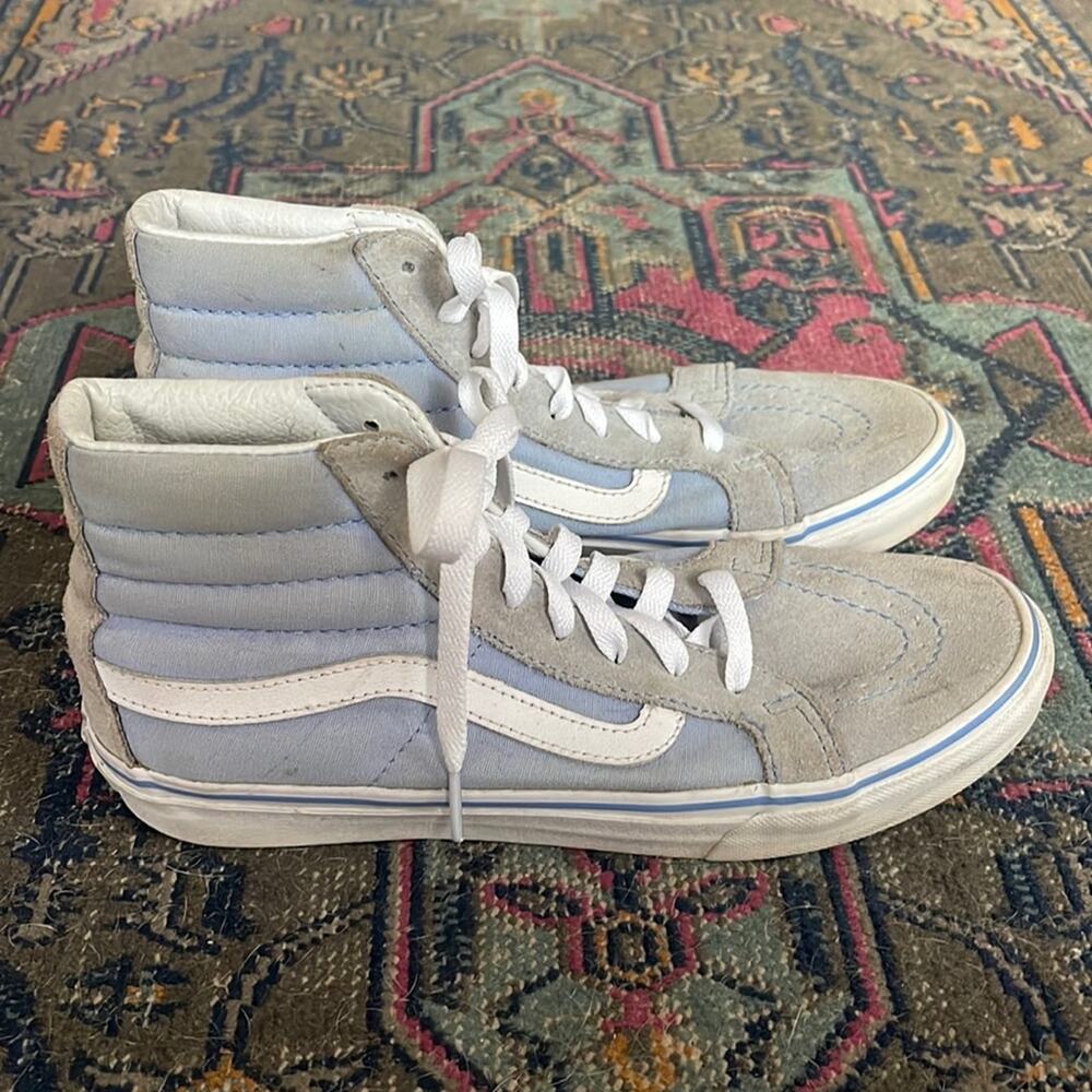 VANS Sk8-Hi hi top suede canvas skateboard skater sneakers Sz 8